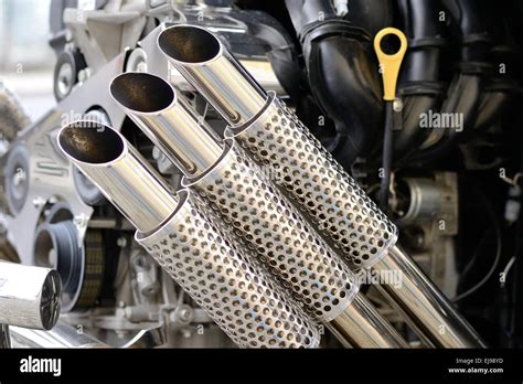 Exhaust System Of A Trike Stock Photo Alamy