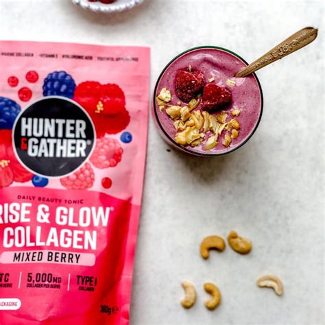 Rise And Glow Mixed Berry Marine Collagen Powder 300g Hunter And Gather