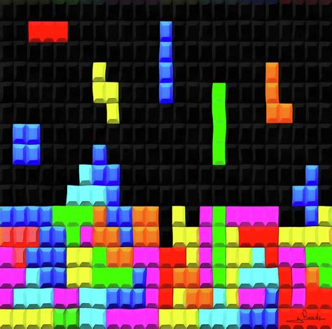 Tetris Painting By George Rossidis