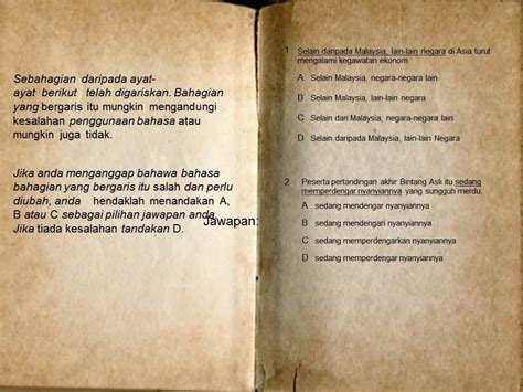 Contoh 2 Soalan 18  21 Bahasa Melayu PMR Kertas 1  Bahasa Melayu PT3