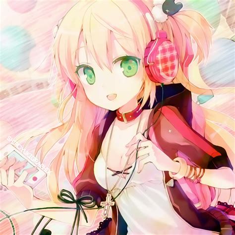 Cute Anime Girl W Headphones Icon By Otakuforevz On Deviantart