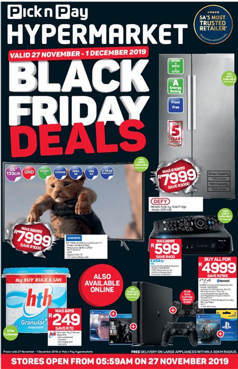 Pick N Pay Black Friday Deals And Specials 2020