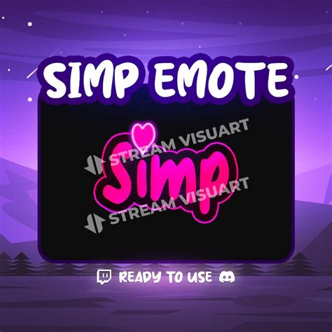 Simp Emote Twitch Discord Youtube And Community Platforms Etsy