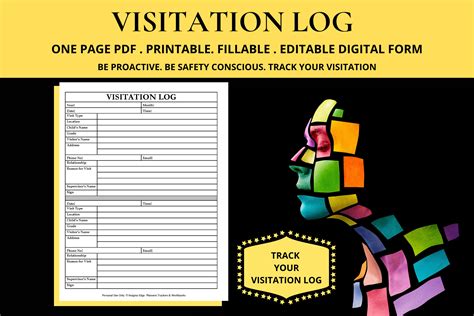 Visitation Log Template Child Custody Planner Log Journal Etsy Australia