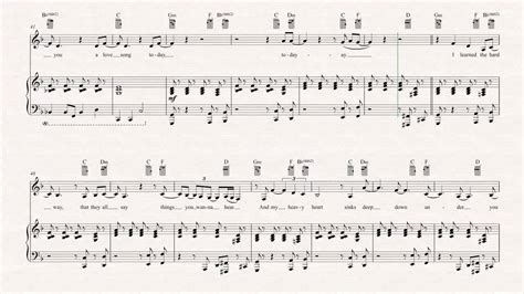 Love Song Sara Bareilles Chords Piano Sheet And Chords Collection