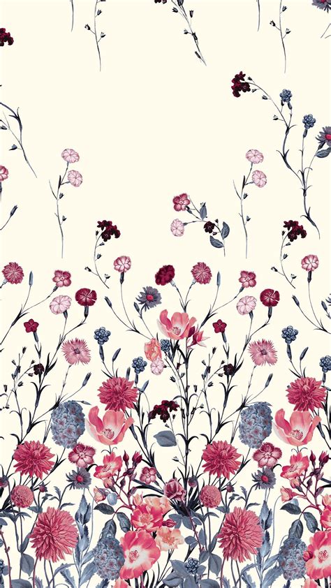 Flower Pattern Iphone Wallpapers On Wallpaperdog