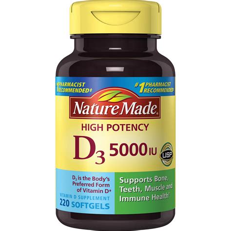 Nature Made Vitamin D 3 220 Count Softgels