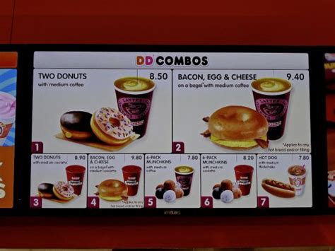 Military discount (10%) and senior discount (10%) at this location. Menu Board - Picture of Dunkin' Donuts, Mangere - Tripadvisor