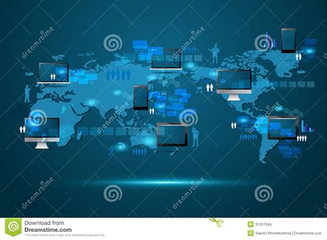 Vector Modern Global Business Technology Concept Royalty Free Stock
