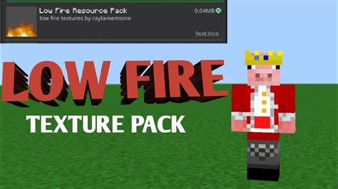 Low Fire Texture Pack For Mcpe Youtube
