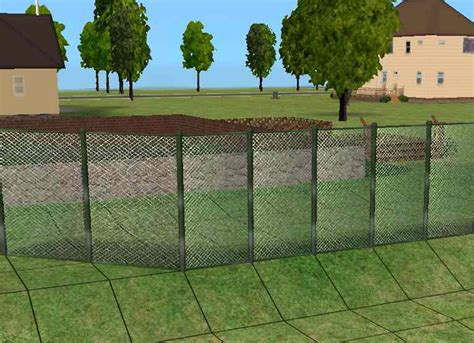 Mod The Sims Tall Wirenetting Fence Added The Gate