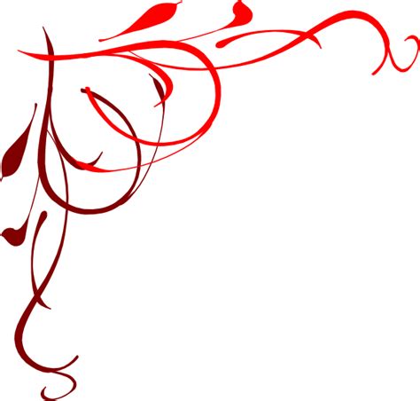 Heart Flourish Red Clip Art At Vector Clip Art Online