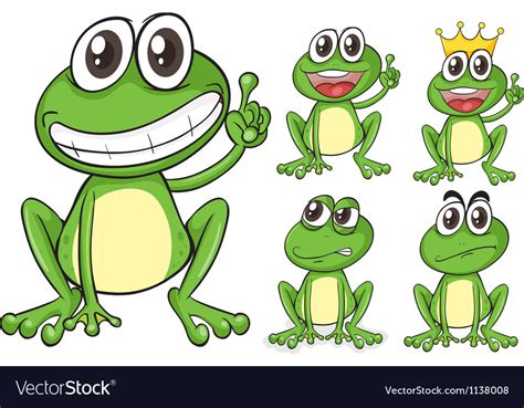 Green Frogs Royalty Free Vector Image Vectorstock