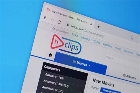 Homepage Of Hclips Website On The Display Of PC Hclips Com