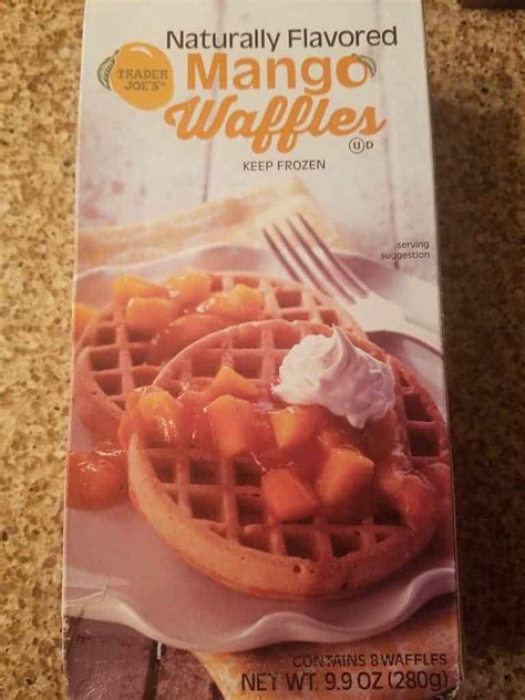 This multigrain option is the most basic toaster waffle flavor the chain offers, but the flavor was anything but. Trader Joe's Mango Waffles