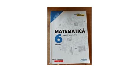 Matematica Aritmetica Algebra Geometrie Clasa A 6 A Partea 1 Dan
