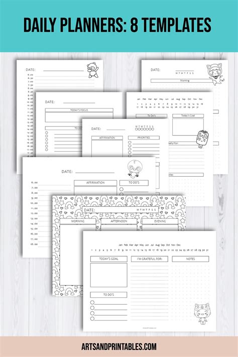 Printable Daily Templates Printable Weekly Schedule Etsy