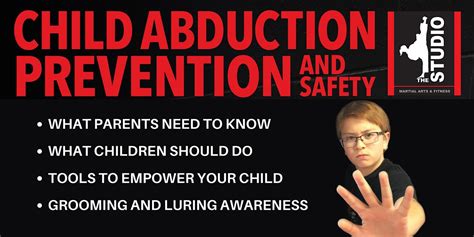 Child Abduction Prevention And Safety Workshop The Studio Martial Arts