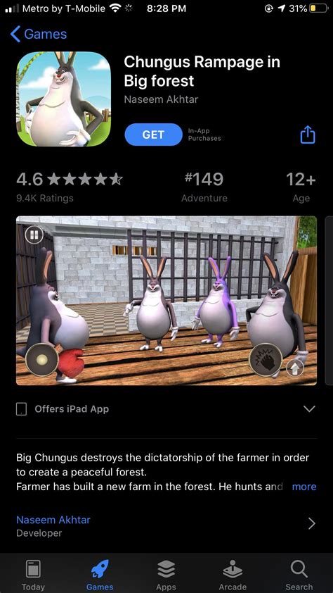 Off Brand Big Chungus Game Scrolller