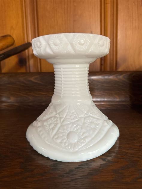 Concord Milk Glass By Mckee Punch Bowl Base Vase Planter Candle Holder Pedestal Vase Footed Milk