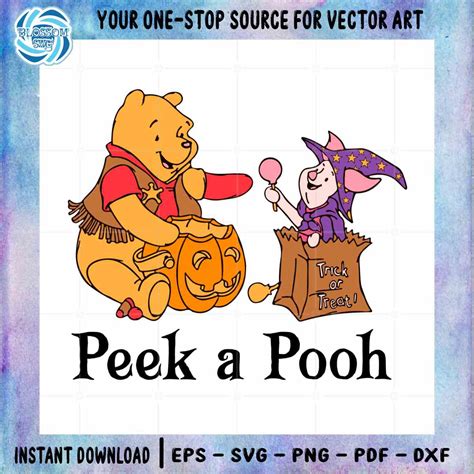 Halloween Winnie The Pooh Cartoon SVG Best Graphic Design Cutting File