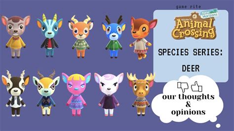 Animal Crossing New Horizons Species Series Deer Youtube