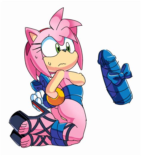 Rule 34 Amy Rose Coolblue Exposed Torso Footwear Handwear Pink Fur Pink Hair Sonic Series