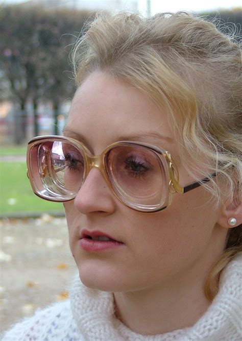 Laet Hot Blonde Girl Wearing Strong Drop Temple Glasses