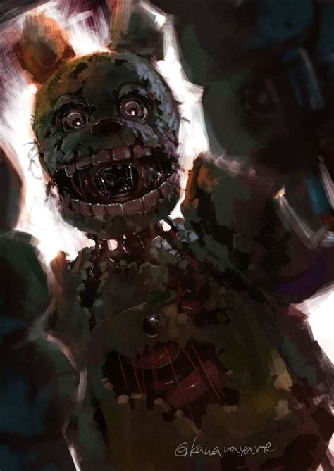 William Afton Fanart Scary I Just Love All The Springtrap Fanart It