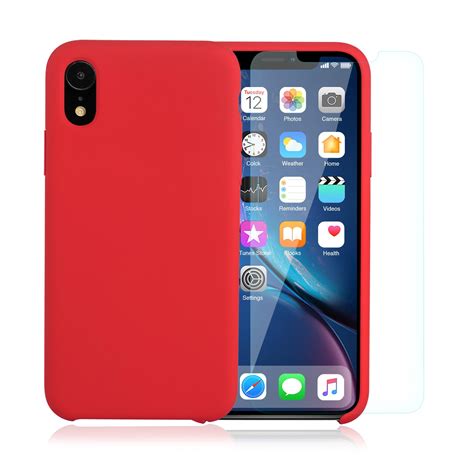 Προστατευτικό Iphone Xr 2 οθόνης Σιλικόνη Κόκκινο Back Market