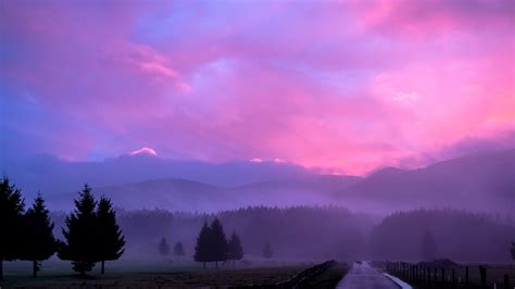 3840x2160 Resolution Misty Pink Sunset 4k Wallpaper W