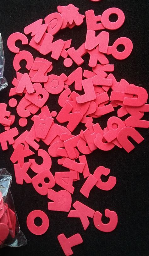 Figuras En Foamy De Abecedario 3cm Letras Alfabeto En Fomi Plano