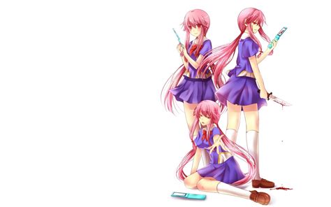 Mirai Nikki Gasai Yuno Anime Yandere Anime Girls Wallpapers Hd