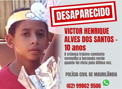 Menino De 10 Anos Desaparecido Em MaurilÂndia Go É Encontrado Morto Em