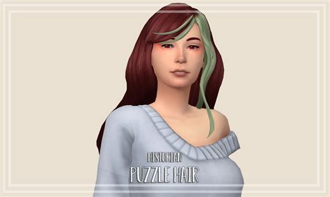 Sims 4 Simandys Puzzle Hair The Sims Book