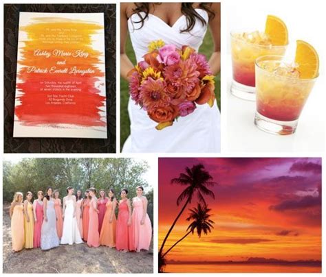 Sunset Beach Wedding Colors Warehouse Of Ideas