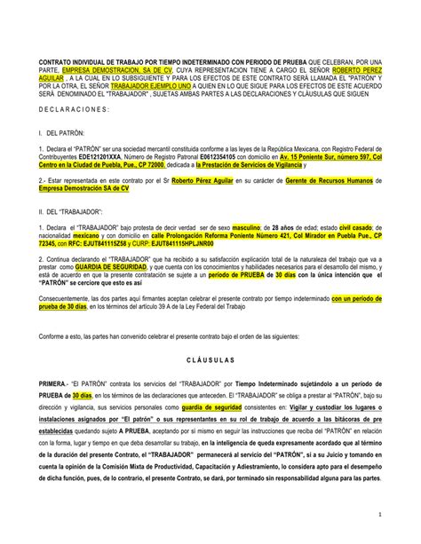 formato contrato laboral en ingles images and photos finder