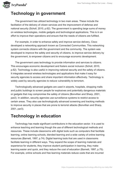 How Does Technology Affect Our Daily Lives Essay