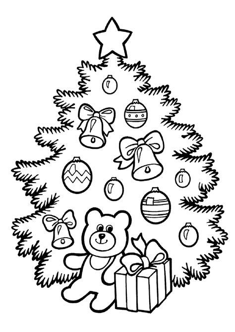 Free Christmas Tree Coloring Pages Printables Printable Templates