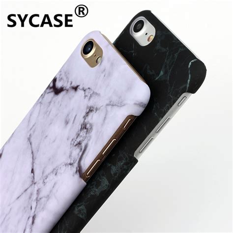 Sycase Fashion Marble Phone Cases Frosting Hard Pc Case For Iphone 8 7