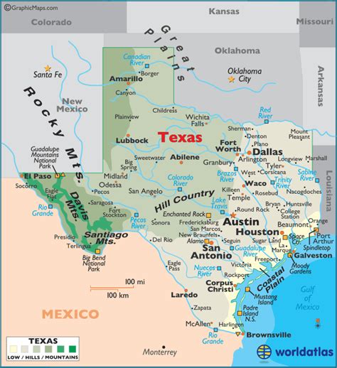 Texas Large Color Map