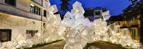 Recyclable Art Pavilion Made Of Mesh Pops Up In Kolkata