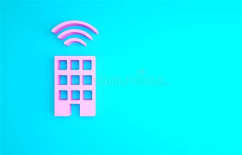 Zuhause wird länger und intensiver gesurft als unterwegs. Rosa Smartes Zuhause Mit Der Drahtlosen Symbol Isoliert ...