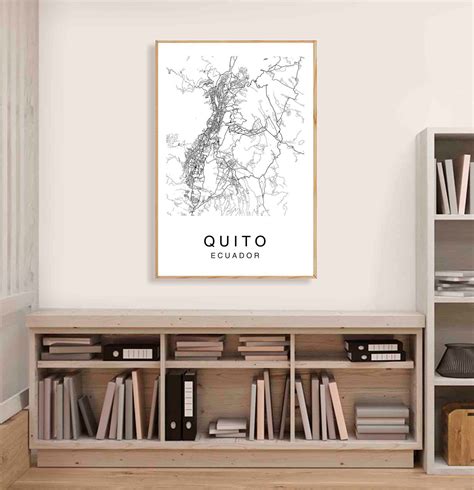 Quito Map Quito City Map Map Poster Map Print Quito Map Etsy