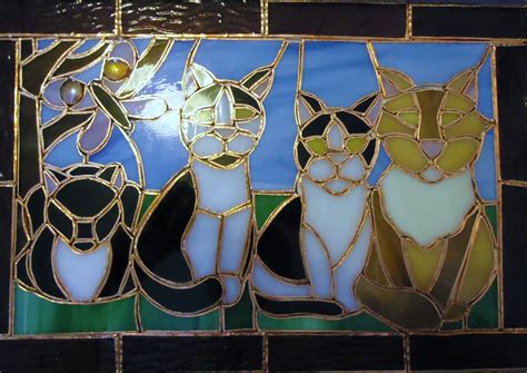Faithsbizzar Stained Glass Art Cats Stained Glass Picture Nearly Finished