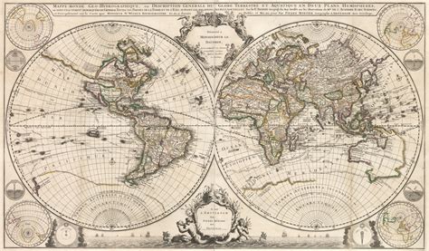 18th Century Map Of The World By Covens And Mortier Thevintagemapshop