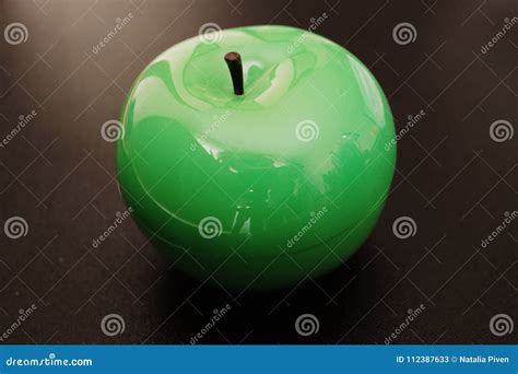 Green Glossy Apple Shiny Apple Stock Image Image Of Fruits Food