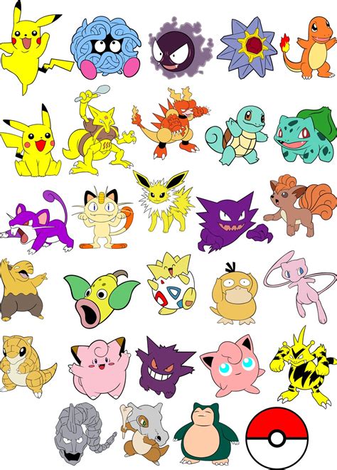 Pokemon Svg File Various Characters Etsy New Zealand