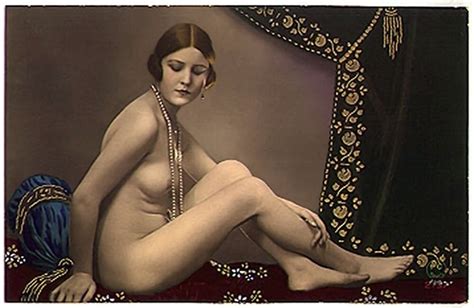 Nude Portrait Classic French Postcard Restored Vintage Etsy
