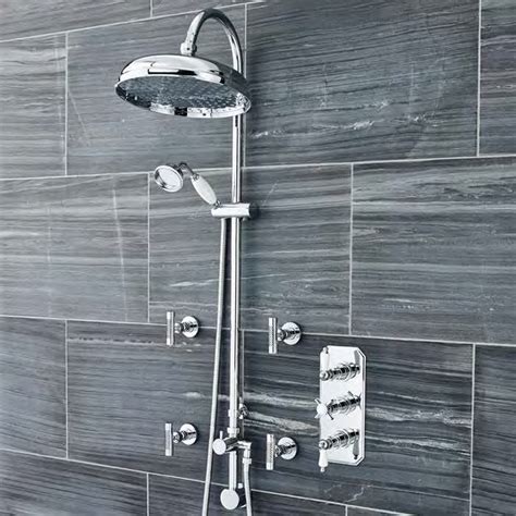 Ultra Traditional Triple Concealed Shower With Luxury Shower Kit And 4